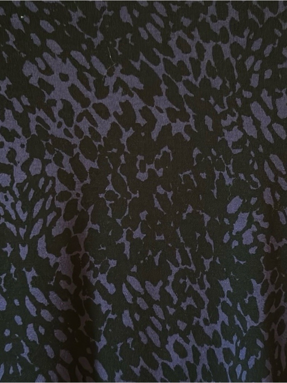 Chico's Leopard Print Purple & Black Long Sleeve Scoop Neck Top - Picture 5 of 9